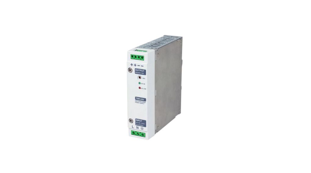 IS.AC24VDC7.5ADIN | Industrial Shields DIN Rail Power Supply, 90%, 28V